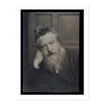 Portrait photograph of William Morris (1834-96) by Postcards