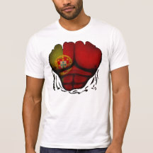 Portugal Flag Muscles Body  Ripped Funny T-Shirt
