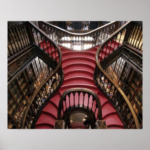 Portugal, Oporto (Porto). Stairs in historic Posters