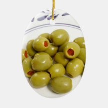 Portuguese green olives christmas ornaments