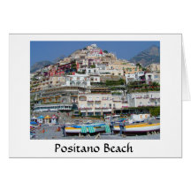 Positano Beach Greeting Card