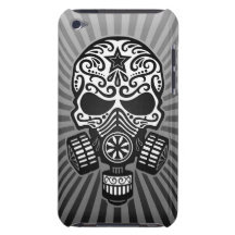 Post Apocalyptic Sugar Skull, grey iPod Case-Mate Cases