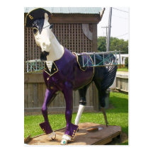Postcard Decorated Winged Horse Aviator