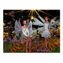 Postcard Fantasy Art  A Fairies Quiet Place
