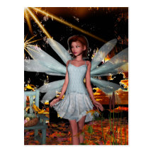 Postcard Fantasy Art A Fairy Quiet Place