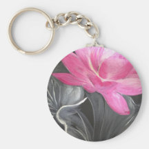 postcard. flower of pink lotus. keychains