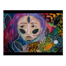Postcard: "Leopard Woman"