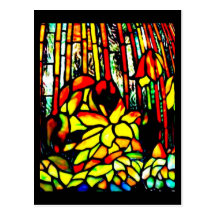 Postcard-Stained Glass-Louis Tiffany 9