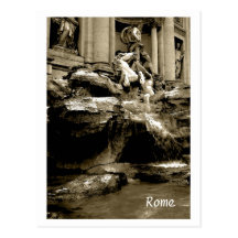 Postcard - Trevi Fountain (sepia)