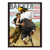 Postcard:   Vintage Ad for Rubber Bicycle Tires