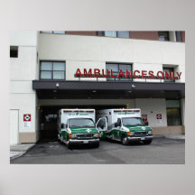 Poster:-Ambulances at Twin Cities Hospital