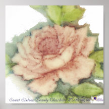 Poster An English Rose Sweet Sixteen -Customise