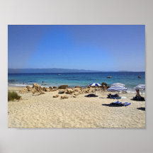 Poster d'une plage de Corse, France
