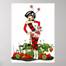 Poster-fairy in the stawberry patch