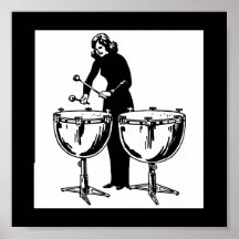 Poster-Love the Arts-Woman Playing Drums