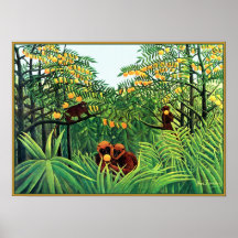 Poster/Print: Apes in the Orange Grove by Rousseau