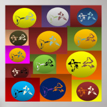 poster print karate martial arts