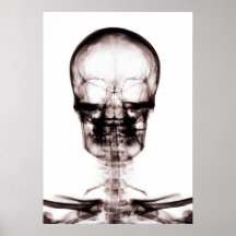POSTER/PRINT X-RAY VISION SKELETON SKULL ORIG/NEG
