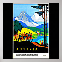 Poster-Vintage Travel Art-Austria
