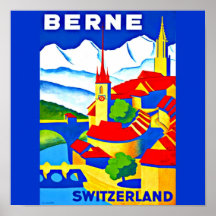 Poster-Vintage Travel Art-Berne