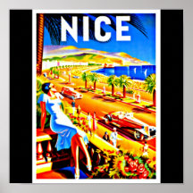Poster-Vintage Travel Art-Nice