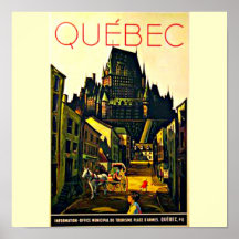 Poster-Vintage Travel Art-Quebec