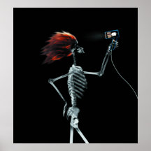 POSTER - X-RAY SKELETON HAIR STYLING ORIGINAL