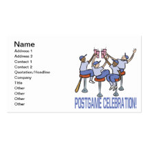 PostGame Celebration Business Card