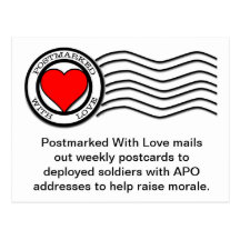 Postmarked With Love Postcard