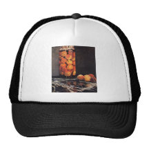 Pot of Peaches by Claude Monet Hats