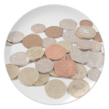Pound coin dinner plates