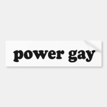 POWER GAY BUMPER STICKERS