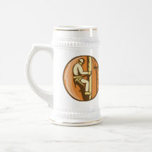 Power Lineman Electrician Climbing Utility Post Coffee Mugs