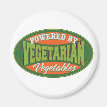 Powered by Vegetables Refrigerator Magnets