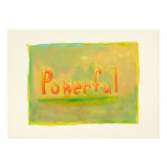 Powerful fun word painting art motivational personalised invites