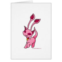 Prancing pink Aisha Greeting Card
