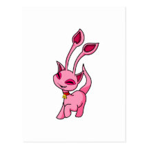 Prancing pink Aisha Postcard