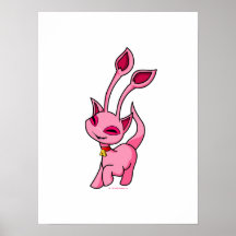 Prancing pink Aisha Posters