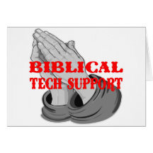 Prayer Biblical Tech Support Greeting Cards