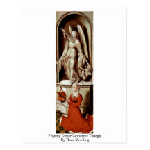 Praying Donor Catherine Tanagli By Hans Memling Postcards
