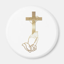 Praying Hands Fridge Magnet