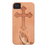 Praying Hands with Cross iPhone 4 Covers