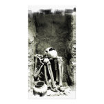 Pre-Columbian Gravesite Skeleton Personalized Photo Card