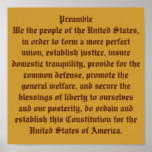 Preamble of the Constitution. Posters