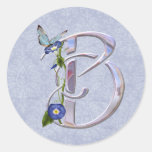 Precious Butterfly Initial B Sticker