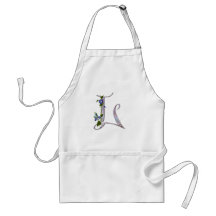 Precious Butterfly Initial L Apron