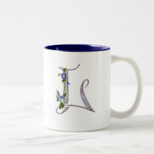 Precious Butterfly Initial L Coffee Mug