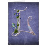 Precious Butterfly Initial L Greeting Cards