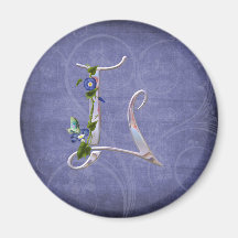 Precious Butterfly Initial L Magnet
