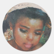 Precious Little Black Girl Vintage Sticker